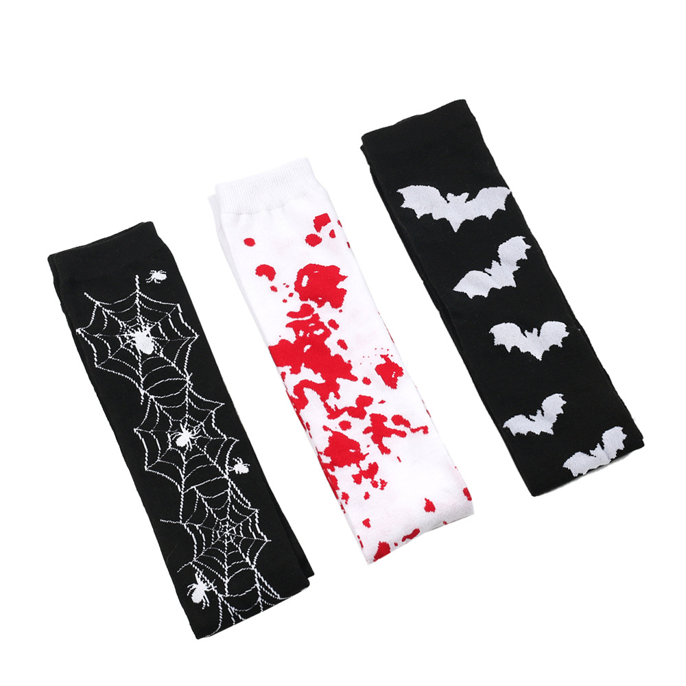 Halloween Over Knee Socks With Print Design For Party
